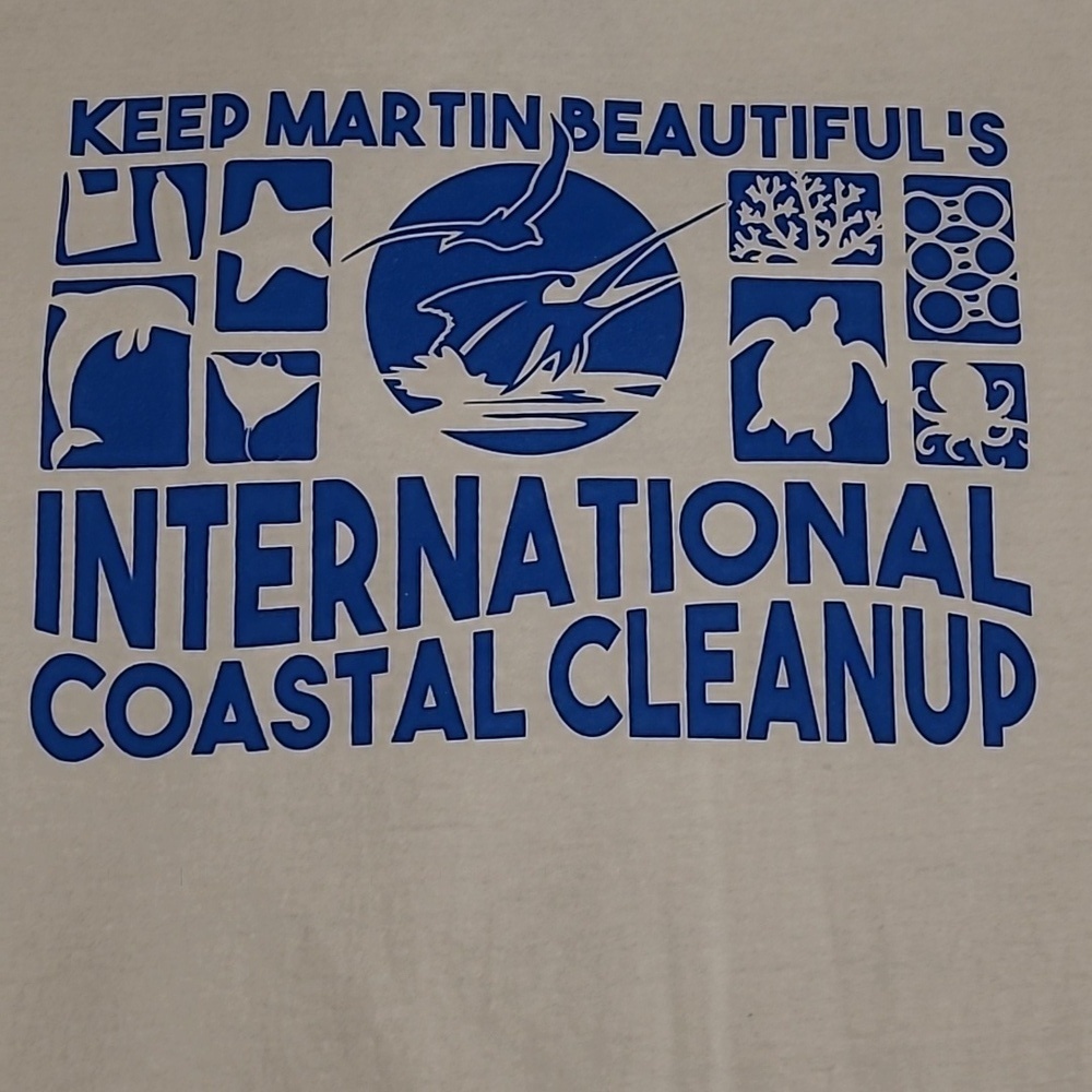 Gildan Unisex White Short Sleeve Tshirt Blue Martin County Coastal Florida XL - Picture 8 of 9